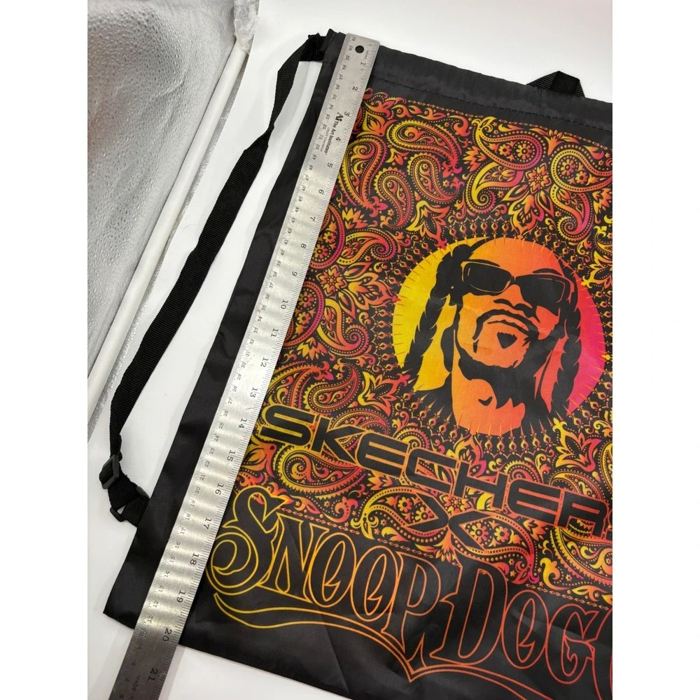 Skechers Snoop Dogg Drawstring Cinch Backpack Paisley Graphic Streetwear Bag